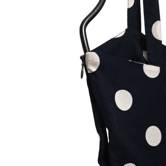 Zara Trafaluc Collection Navy Polka Dot Tie Shoulder Bodysuit Sz XS - Picture 4 of 10